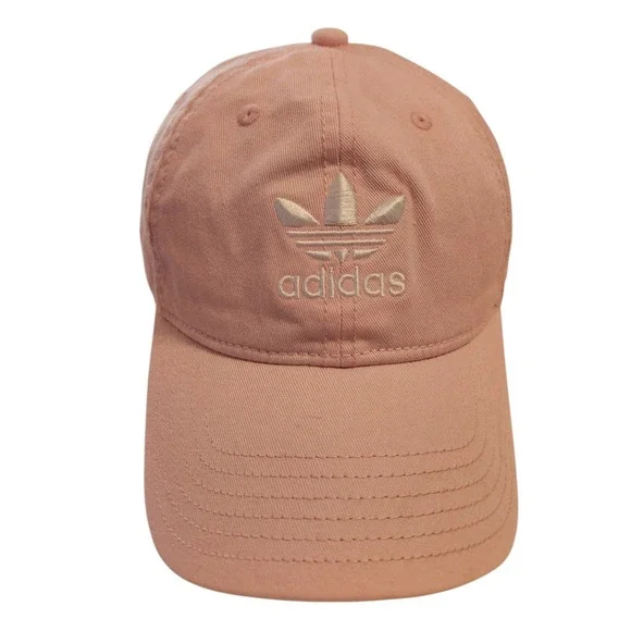 Adidas Originals Trefoil Pink Cotton Adjustable Hat Baseball Cap OSFM - Picture 1 of 6